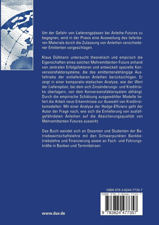 Produktbild: Konversionsfaktoren f&uuml;r Future-Kontrakte auf ausfallrisikobehaftete Anleihen