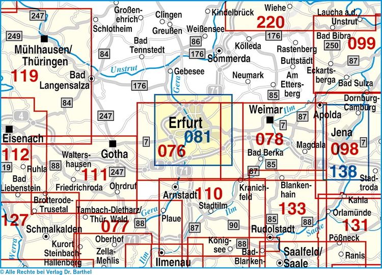 Produktbild: Stadtplan Erfurt