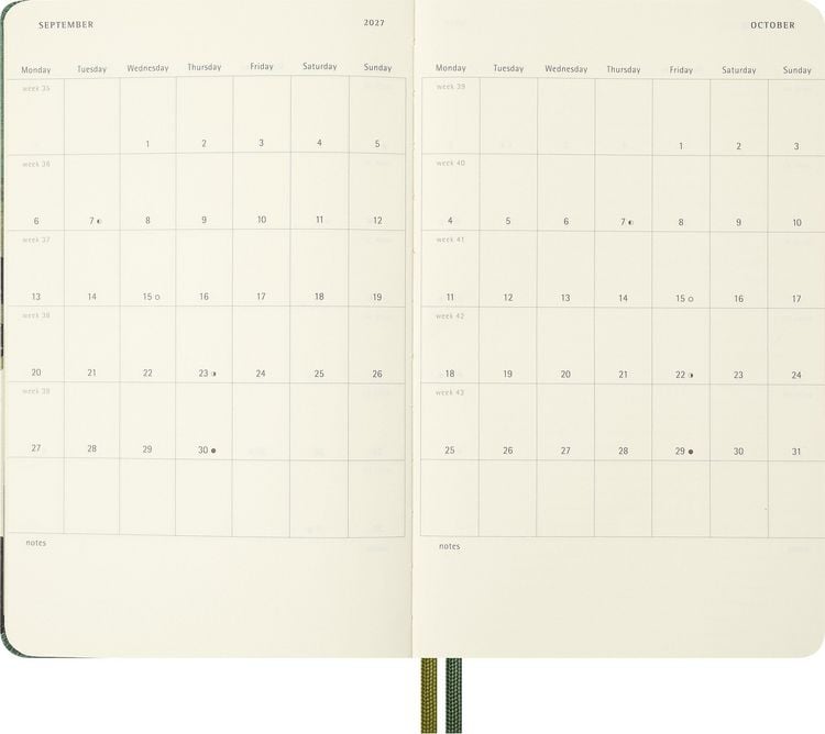Produktbild: Moleskine 12 Monate Der Herr der Ringe Tageskalender 2027, L/A5, 1 Tag = 1 Seite, fester Einband