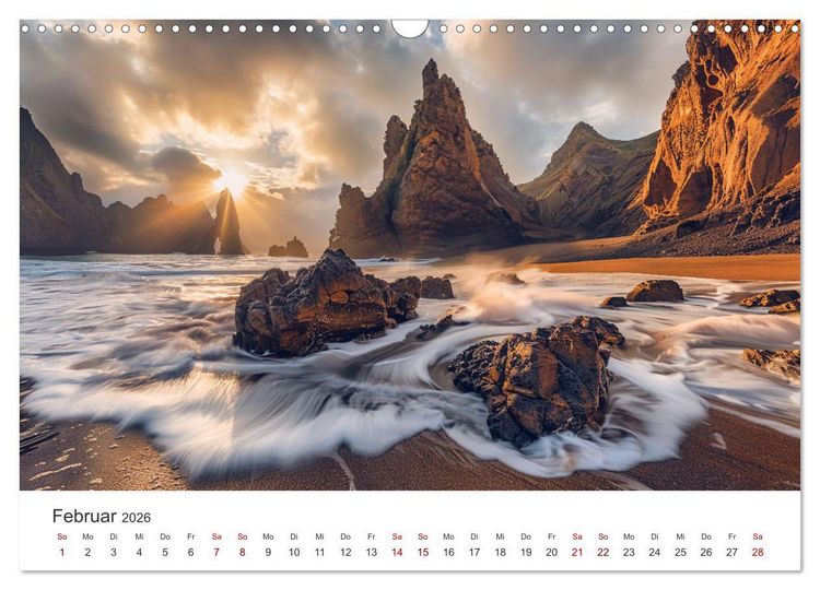 Produktbild: Gestrandet - Ein Jahr auf Robinsons Insel (Wandkalender 2026 DIN A3 quer), CALVENDO Monatskalender