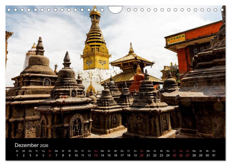 Produktbild: Nepal-Das Kathmandu-Tal nach dem Beben (Wandkalender 2026 DIN A4 quer), CALVENDO Monatskalender