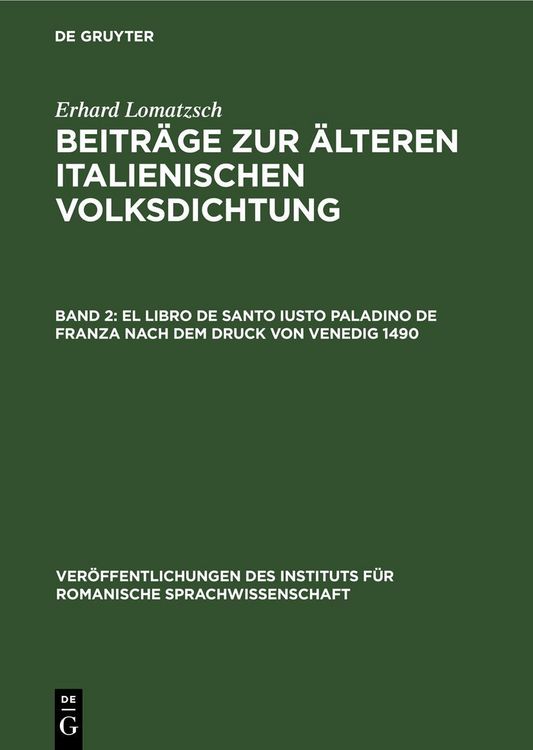 Produktbild: El libro de Santo Iusto Paladino de Franza nach dem Druck von Venedig 1490