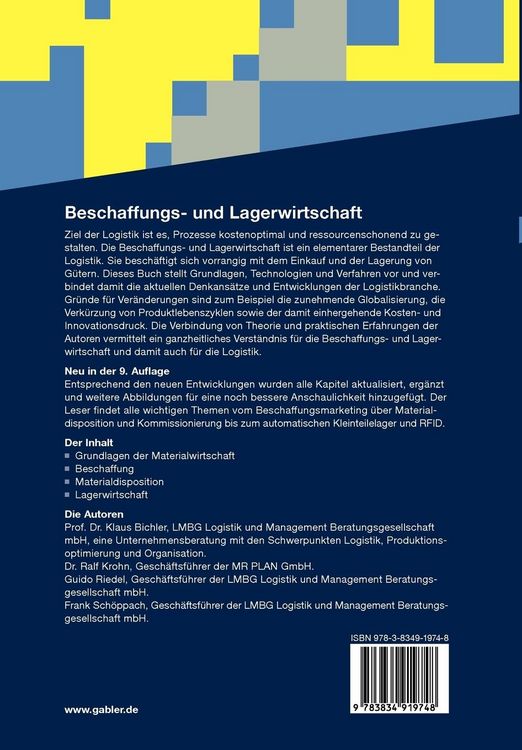 Produktbild: Beschaffungs- und Lagerwirtschaft