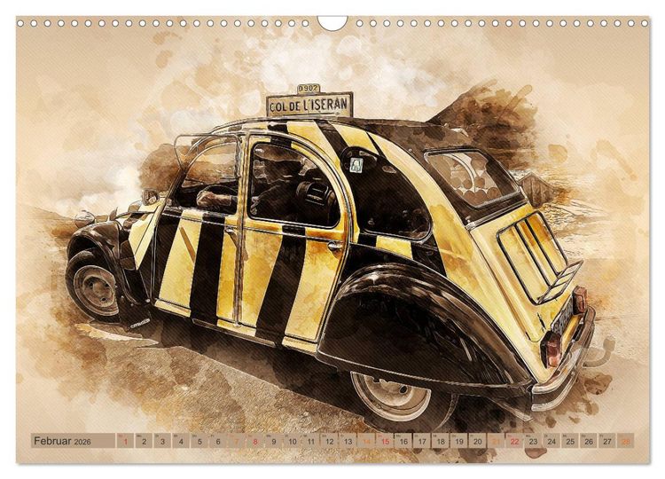 Produktbild: Die Ente, Deux Chevaux, 2CV (Wandkalender 2026 DIN A3 quer), CALVENDO Monatskalender