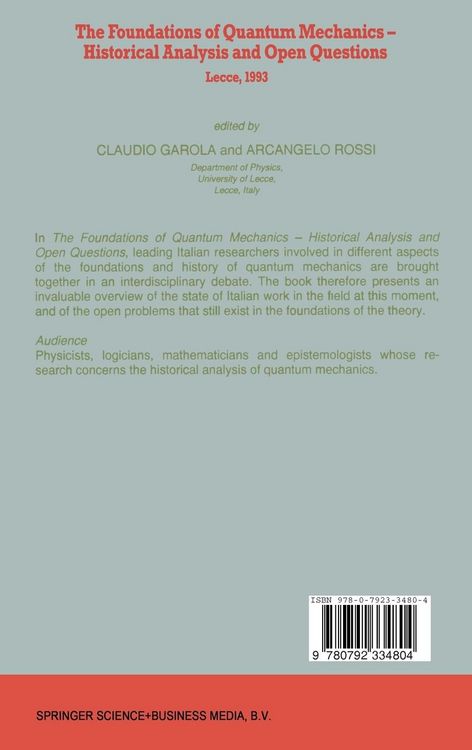 Produktbild: The Foundations of Quantum Mechanics
