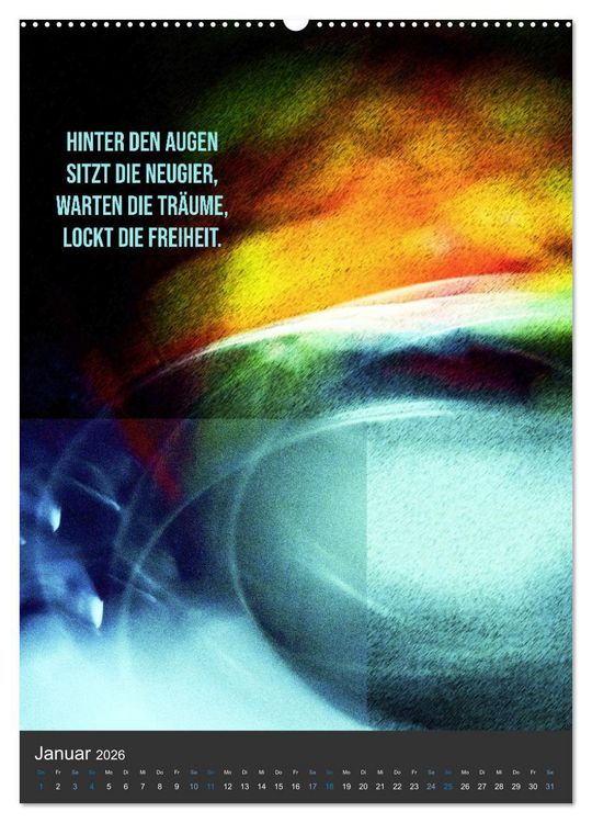 Produktbild: AugenweiTe Bilder.Texte.Inspirationen (Wandkalender 2026 DIN A2 hoch), CALVENDO Monatskalender