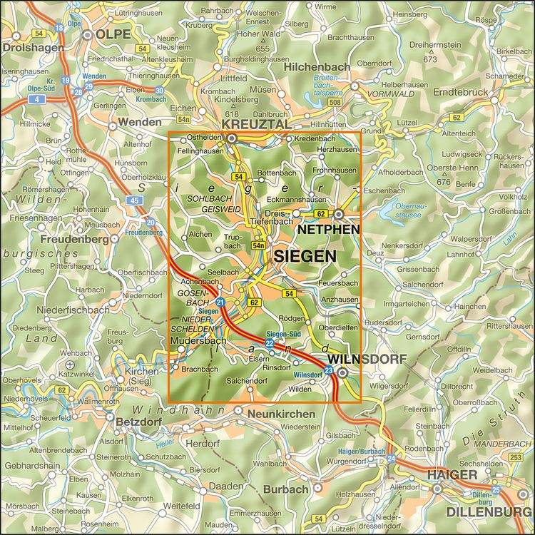 Produktbild: Wanderkarte Siegen 1:25 000