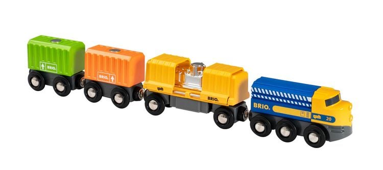Produktbild: BRIO World - G&uuml;terzug mit drei Waggons