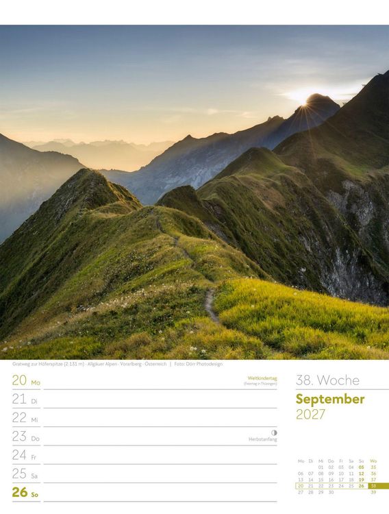 Produktbild: Faszination Alpenwelt Wochenplaner Kalender 2027