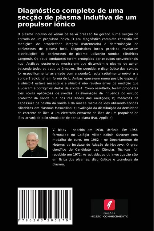 Produktbild: Diagn&oacute;stico completo de uma sec&ccedil;&atilde;o de plasma indutiva de um propulsor i&oacute;nico