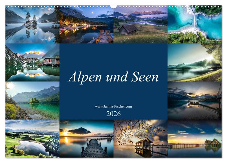 Produktbild: Alpen und Seen (Wandkalender 2026 DIN A2 quer), CALVENDO Monatskalender