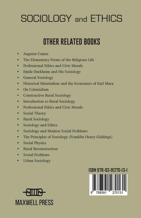 Produktbild: Sociology and Ethics