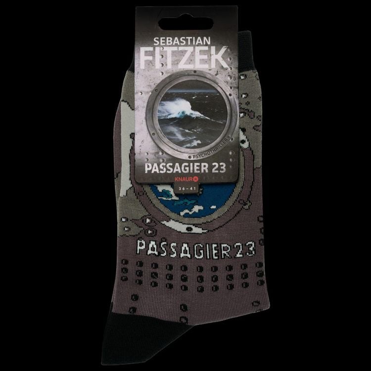 Produktbild: Sebastian Fitzek-Socken "Passagier 23" Gr&ouml;&szlig;e 36 - 41