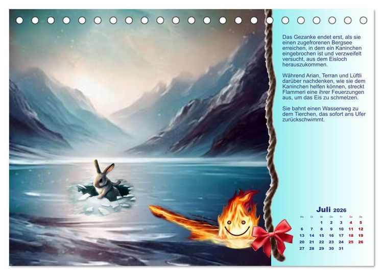 Produktbild: Missgeschick und Gl&uuml;ck (Tischkalender 2026 DIN A5 quer), CALVENDO Monatskalender