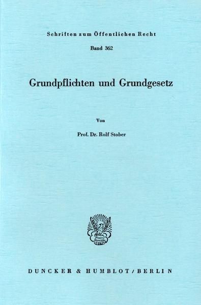 Produktbild: Grundpflichten und Grundgesetz.