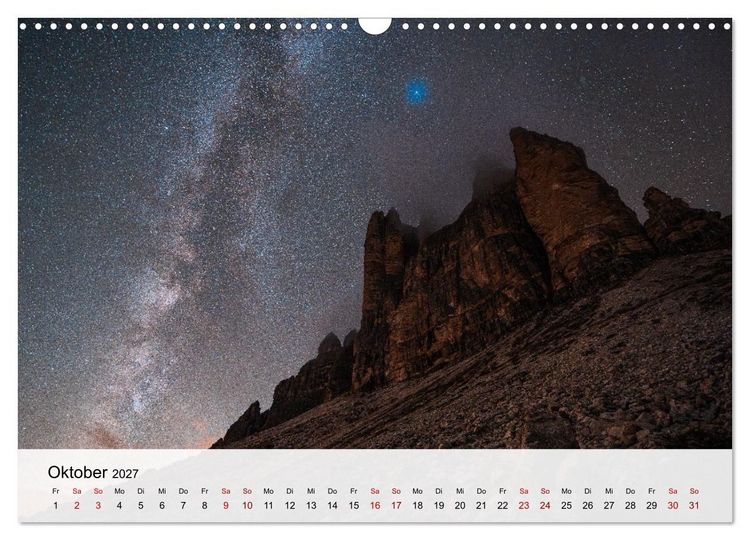 Produktbild: Die Dolomiten - Faszination Berge (Wandkalender 2027 DIN A3 quer), CALVENDO Monatskalender