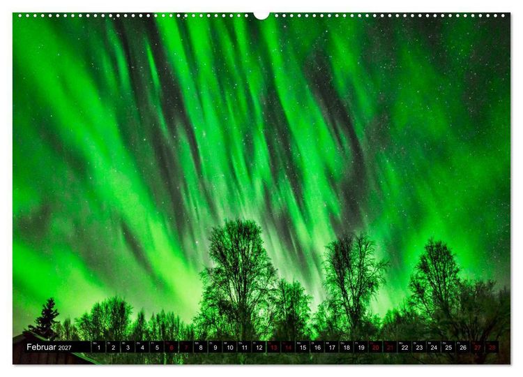 Produktbild: Aurora in Alaska (Wandkalender 2027 DIN A2 quer), CALVENDO Monatskalender
