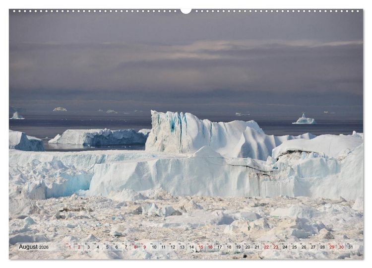 Produktbild: Gr&ouml;nland: Eisberge in der Disko Bucht (Wandkalender 2026 DIN A2 quer), CALVENDO Monatskalender