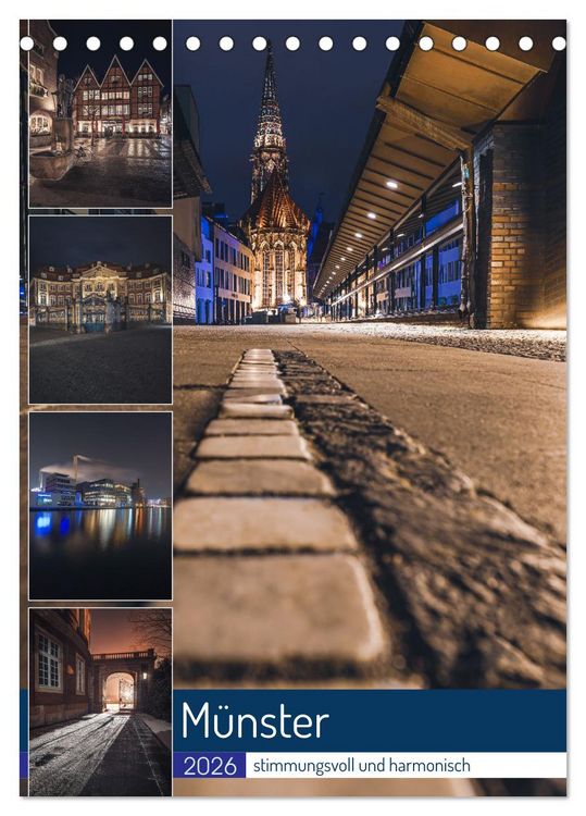 Produktbild: M&uuml;nster - stimmungsvoll und harmonisch (Tischkalender 2026 DIN A5 hoch), CALVENDO Monatskalender
