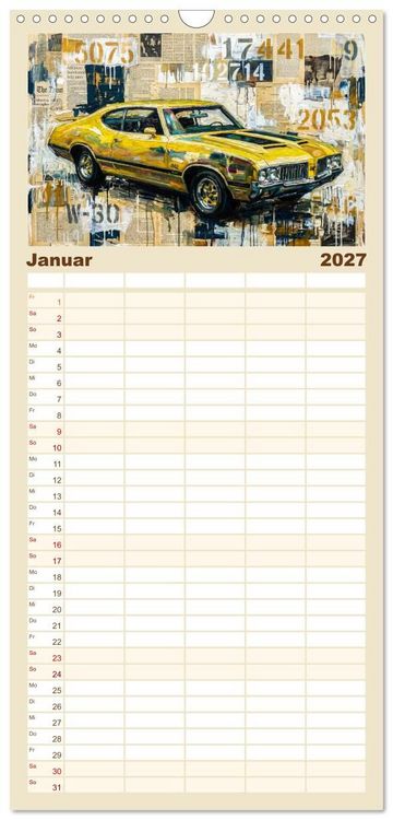 Produktbild: Familienplaner 2027 - Steroide auf vier R&auml;dern mit 5 Spalten (Wandkalender, 21 x 45 cm) CALVENDO