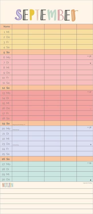 Produktbild: Familienplaner Unser buntes Jahr 2027