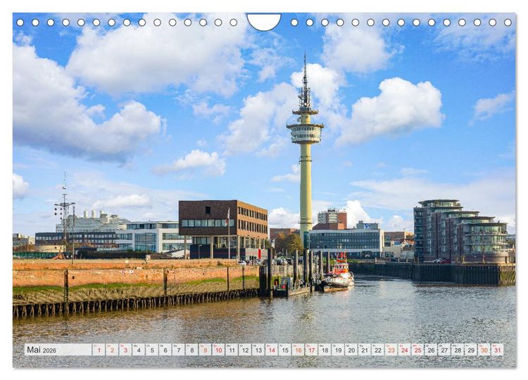 Produktbild: Bremerhaven Stadtansichten (Wandkalender 2026 DIN A4 quer), CALVENDO Monatskalender