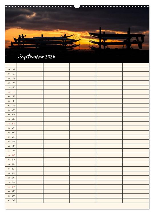 Produktbild: Noch mehr F&ouml;hrweh Familienplaner (hochwertiger Premium Wandkalender 2026 DIN A2 hoch), Kunstdruck in Hochglanz