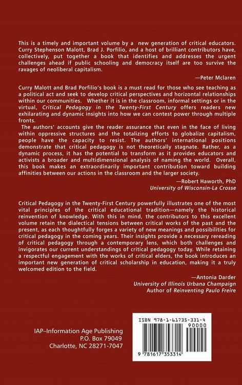 Produktbild: Critical Pedagogy in the Twenty-First Century