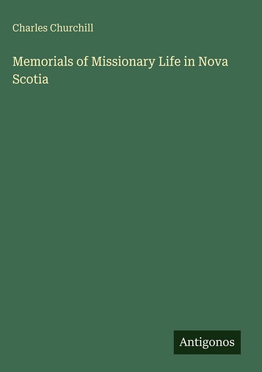 Produktbild: Memorials of Missionary Life in Nova Scotia