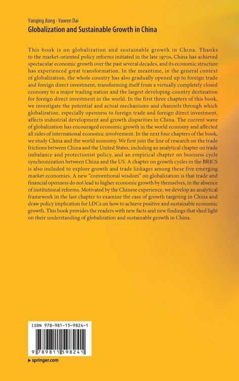 Produktbild: Globalization and Sustainable Growth in China