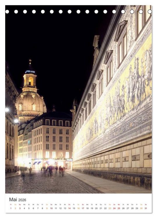 Produktbild: Highlights in Dresden (Tischkalender 2026 DIN A5 hoch), CALVENDO Monatskalender