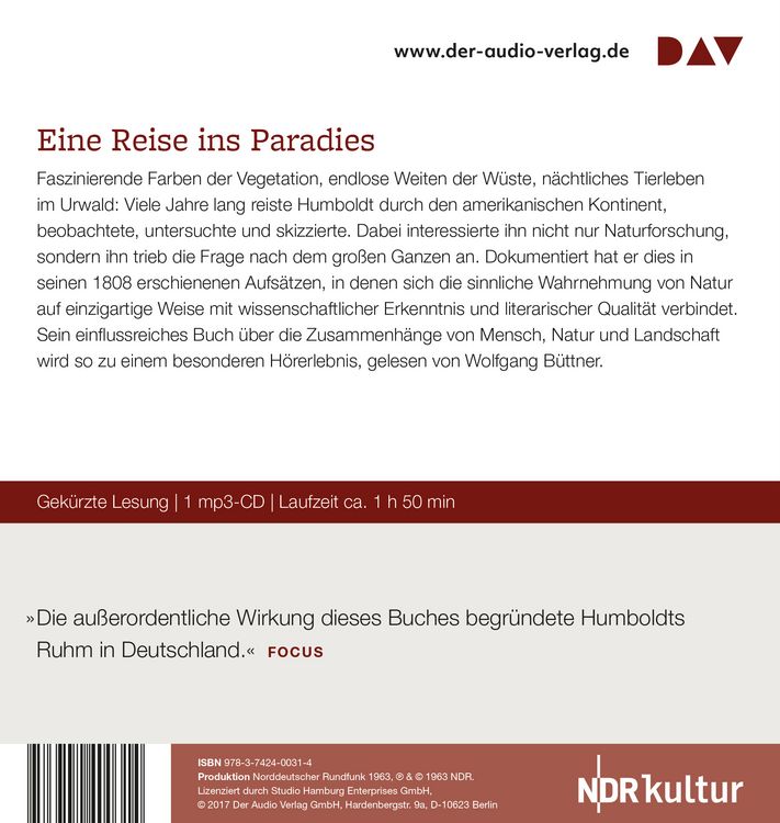 Produktbild: Die S&uuml;damerika-Reise. Reise in die &Auml;quinoktial-Gegenden des Neuen Kontinents