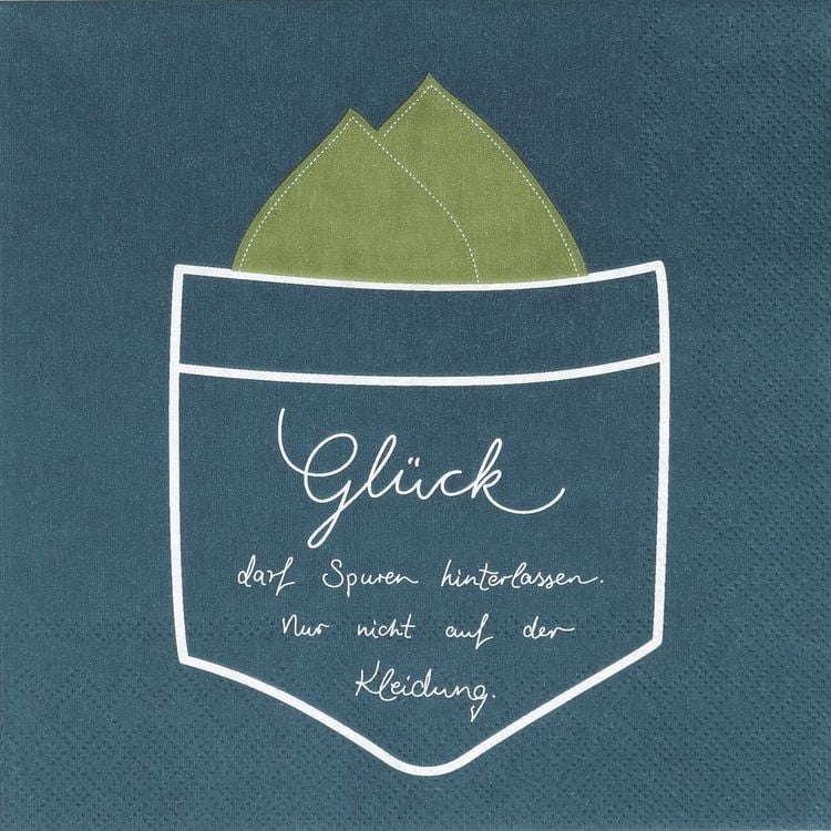 Produktbild: Serviette "Gl&uuml;ck darf Spuren hinterlassen"