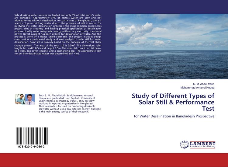 Produktbild: Study of Different Types of Solar Still & Performance Test