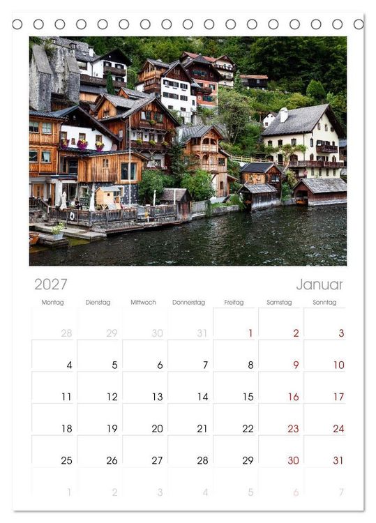 Produktbild: Tischplaner 2027 - Hallstatt und der Hallst&auml;tter See (A5 Tischkalender zum Aufstellen) CALVENDO