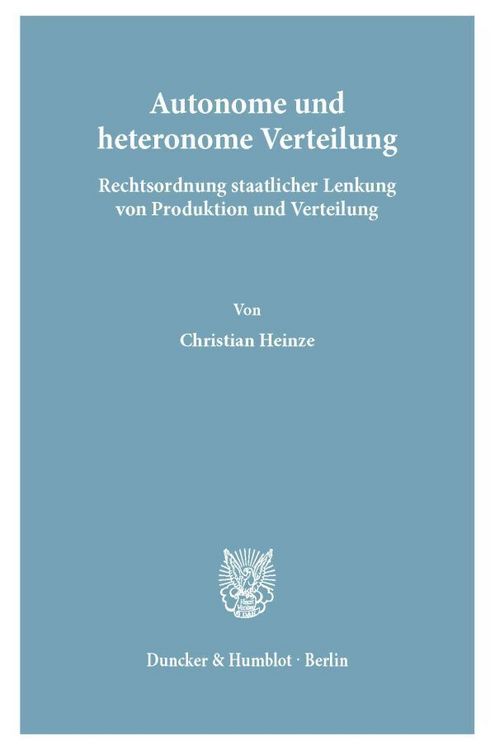Produktbild: Autonome und heteronome Verteilung.