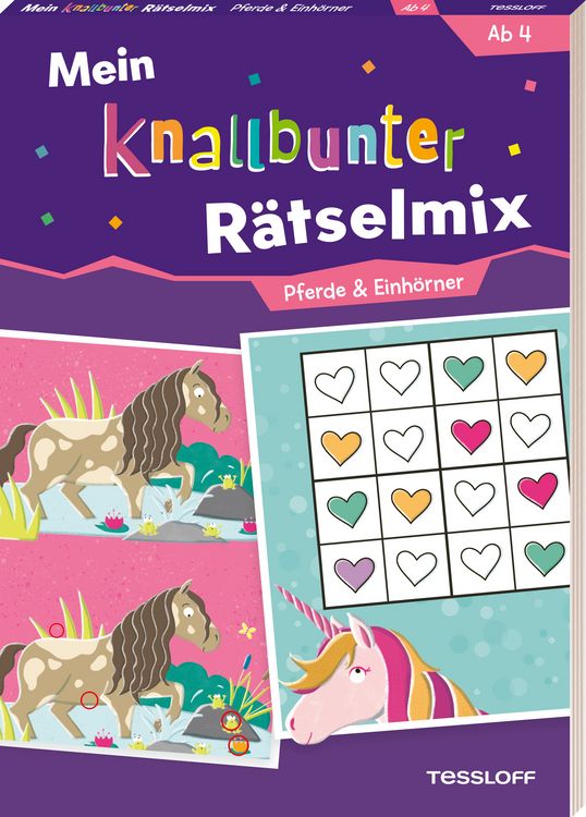 Produktbild: Mein knallbunter R&auml;tselmix. Pferde & Einh&ouml;rner