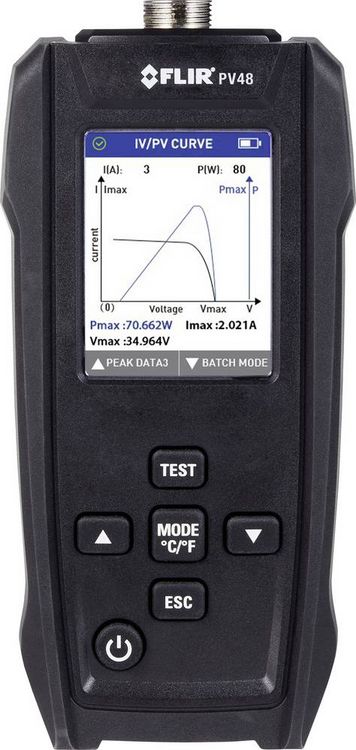 Produktbild: FLIR Solarpanel-Tester und I-V-Kennlinien-Tracer mit Temperaturmessungen PV48 Solar-Panel-Tester