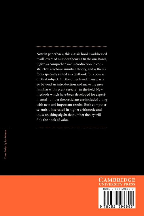 Produktbild: Algorithmic Algebraic Number Theory