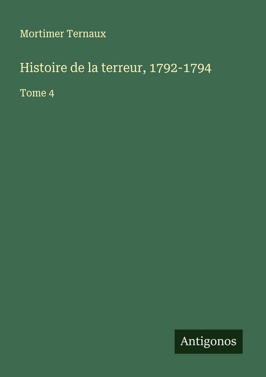 Produktbild: Histoire de la terreur, 1792-1794