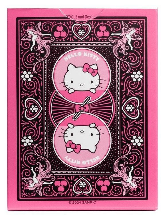 Produktbild: Bicycle Hello Kitty - Black and Pink (Designer Spielkarten, Poker, Skat...)