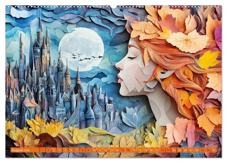 Produktbild: Magischer Papierzauber (hochwertiger Premium Wandkalender 2026 DIN A2 quer), Kunstdruck in Hochglanz