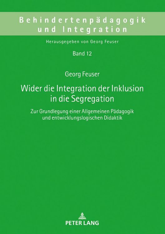 Produktbild: Wider die Integration der Inklusion in die Segregation