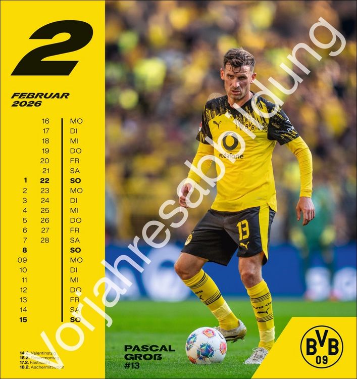 Produktbild: BVB Postkartenkalender 2027