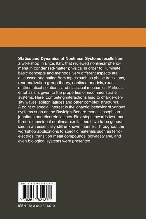 Produktbild: Statics and Dynamics of Nonlinear Systems