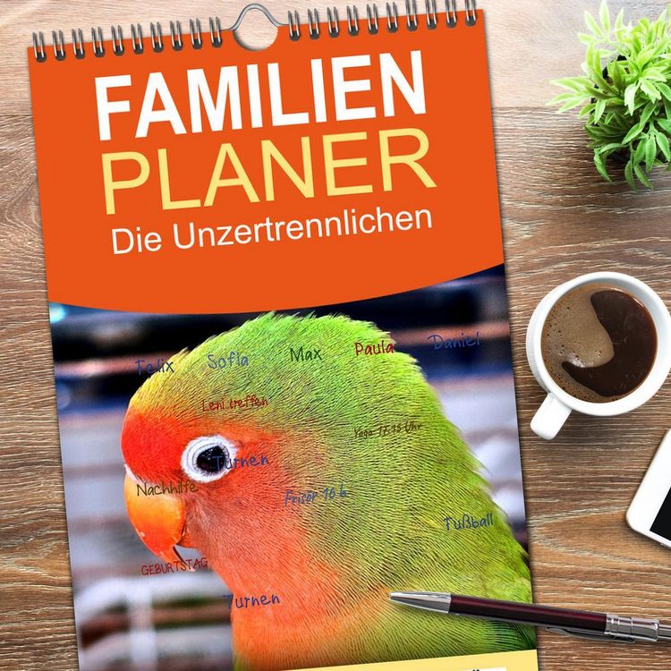 Produktbild: Familienplaner 2026 - Die Unzertrennlichen mit 5 Spalten (Wandkalender, 21 x 45 cm) CALVENDO