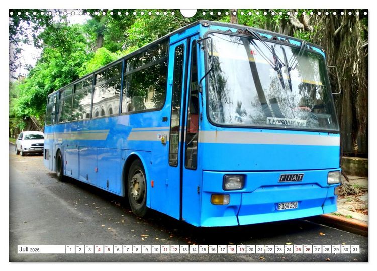 Produktbild: Omnibus-Welt - Autobusse in Kuba (Wandkalender 2026 DIN A3 quer), CALVENDO Monatskalender