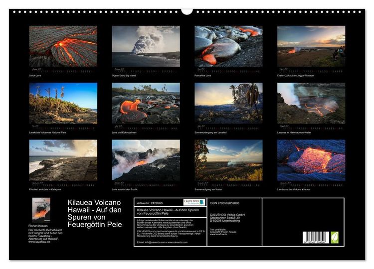 Produktbild: Kilauea Volcano Hawaii - Auf den Spuren von Feuerg&ouml;ttin Pele (Wandkalender 2027 DIN A2 quer), CALVENDO Monatskalender