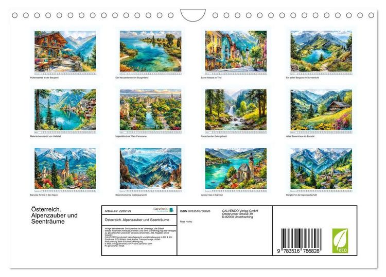 Produktbild: &Ouml;sterreich. Alpenzauber und Seentr&auml;ume (Wandkalender 2027 DIN A4 quer), CALVENDO Monatskalender