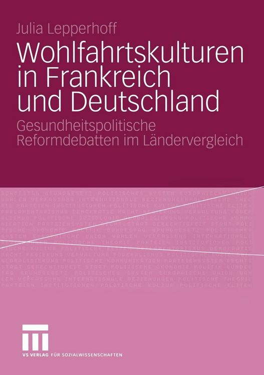 Produktbild: Wohlfahrtskulturen in Frankreich und Deutschland